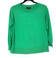 Ann Taylor Women's Size XS Crewneck Pullover Sweater 3/4 Sleeve Green