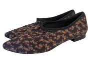 Lori Goldstein Collection Stretch Knit Slip-on Floral Flats Size 39