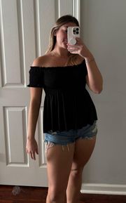 Off The Shoulder Black Top