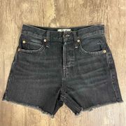 Black wash jeans shorts