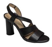 Antonio Melani new  ༄ Strappy Round Chunky Heels Leather Sandals ༄ Mocha 8M