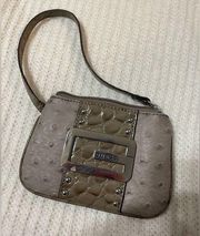 Guess Tate Mini Taupe Coinpurse Wallet Women Wristlet Clutch