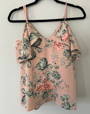 Floral Off Shoulder Spaghetti Strap Blouse