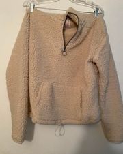 Gray Quarter Zip Sherpa