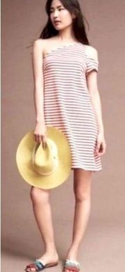 Anthropologie MAEVE One Shoulder stripe dress