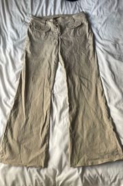 Tan Low Rise Cargo Pants