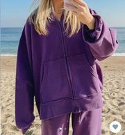 Daily Drills Oversized Zip Hoodie Rich Purple