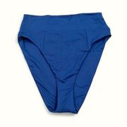 BECCA by Rebecca virtue Danielle French Cut High Leg Blue Bikini Bottom Size M