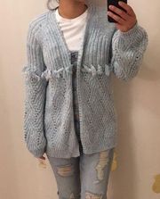 Cat & Jack sea foam blue cardigan. Fits xs