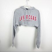 Blue 84 Las Vegas Gray Crop Hoodie Size Large