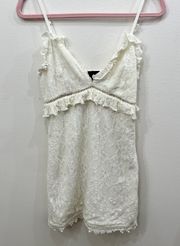 Ivory Lace Mini Dress S