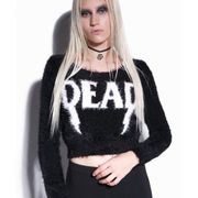 Killstar Dropout Dead Fuzzy Cropped Sweater