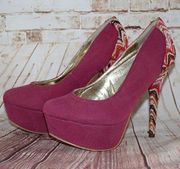 Liliana Pink Platforms High Heels. Size 7