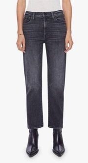 Mother Denim 34 Gray The Ditcher Zip Ankle Jeans Straight Leg Smoking Section