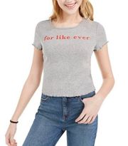 NWT  For Like Ever Heather Grey Large Tee