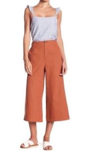 Good Luck Gem Rust Orange High Rise Cropped Pants S