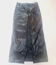 Superdown Alina Faux Leather Skirt in Black