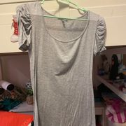 Delia’s grey ruched sleeve top