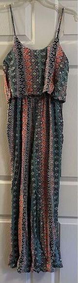 Rue 21 Colorful Geometric Jumpsuit Size Medium