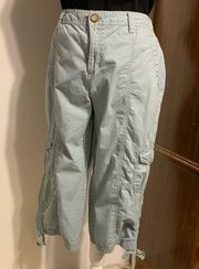 Merona Light Blue Cargo Capri Pants