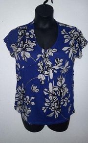 Blue floral Merona blouse