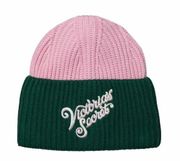 VICTORIAS SECRET KNIT WINTER COLORBLOCK SHINE LOGO BEANIE HAT