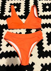 Orange High Rise Bikini Set