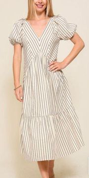 Lumiere Stripe Dress Sz M.