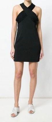 Diane Von Furstenberg Black Shirtdress Small Structured Convertible Sash Wrap