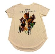 Marvel Studios Cream/White Eternals Graphics Short Sleeve Tee Shirt - Large