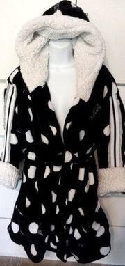 Pink black and white  cozy robe