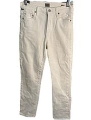 CITIZENS of Humanity Cara High rise Cigarette ankle white jeans size 25