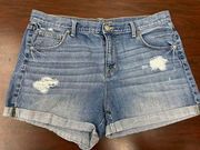 Mossimo Boyfriend Midi Denim Shorts Size 12/31