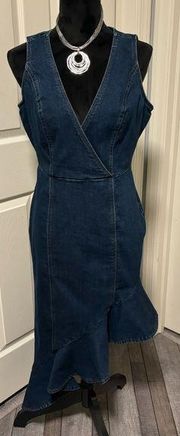 VENUS Asymmetrical Denim Dress