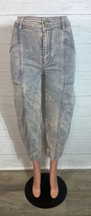 PICRO  Jeans Womens 26 Ultra High Rise  Baggy Crop Pants