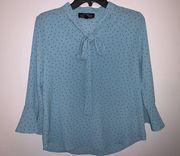 Blue Pattern Blouse