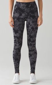 Lululemon Black Tie-Dye Wunder Under High-Rise Leggings