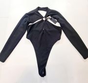 h:ours Nikita Bodysuit in Black Medium