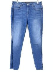 Scotch & Soda Women's Size 31 Mid Rise Team Easy Skinny Jeans Light Wash Blue