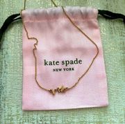 Kate Spade Gold "I Do" Necklace w/Dustbag. NWT.