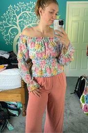 off the shoulder floral top