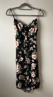 Open Back Midi Dress Floral