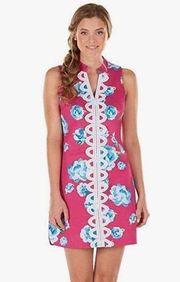 Mud Pie Pink Mia Embroidered Floral Dress XS