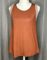 W5 SMALL BROWN and CREAM TANK TOP