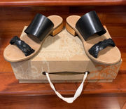 Black Tapas Leather Sandals