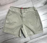 Spanx Twill Shorts 6" Olive Oil Medium