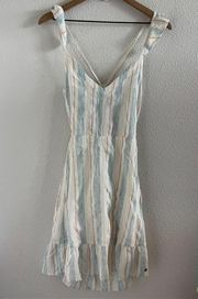 NWT Roxy Sunday With You Dress Striped Feminine Lined Small