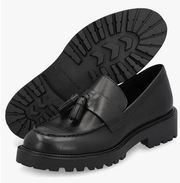 NEW Vagabound Women's Kenova Black Leather Loafer With Tassels Size 41/11