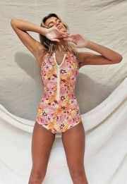 STONE FOX SWIM Rafa One Piece Swimsuit Retro Pop Medium $170