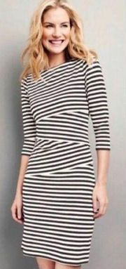 J Mclaughlin Nicola 3/4 Sleeve Layered Dress Catalina Cloth